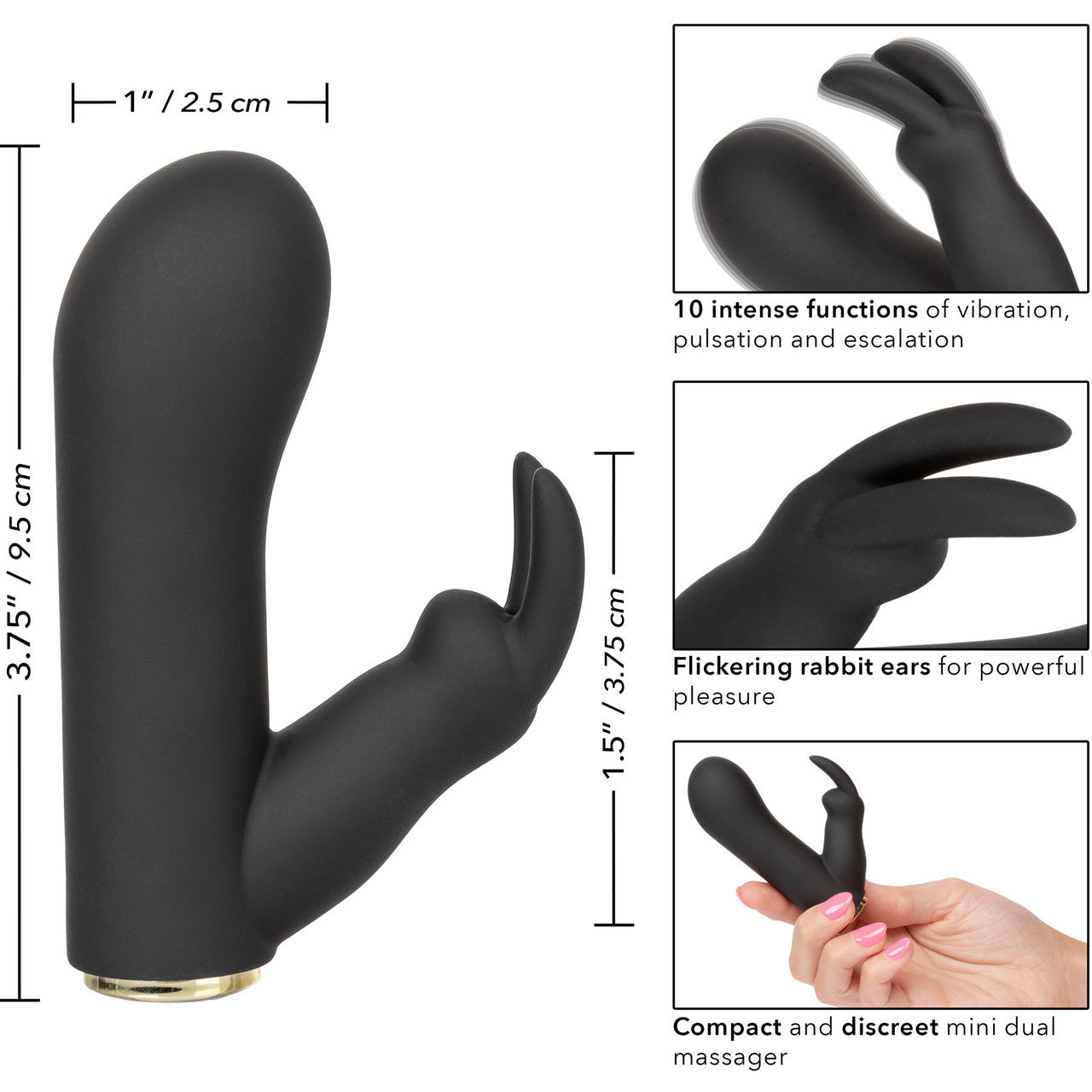 Raven Bunny Rechargeable Waterproof Bullet Vibrator With Silicone Rabbit Sleeve By CalExotics