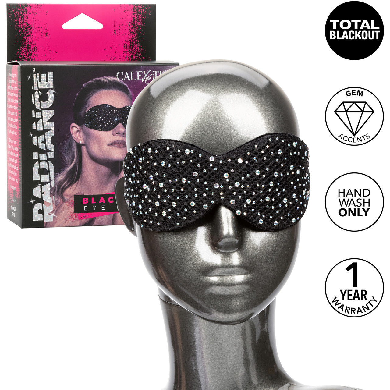 Radiance Blackout Eye Mask by CalExotics - Black