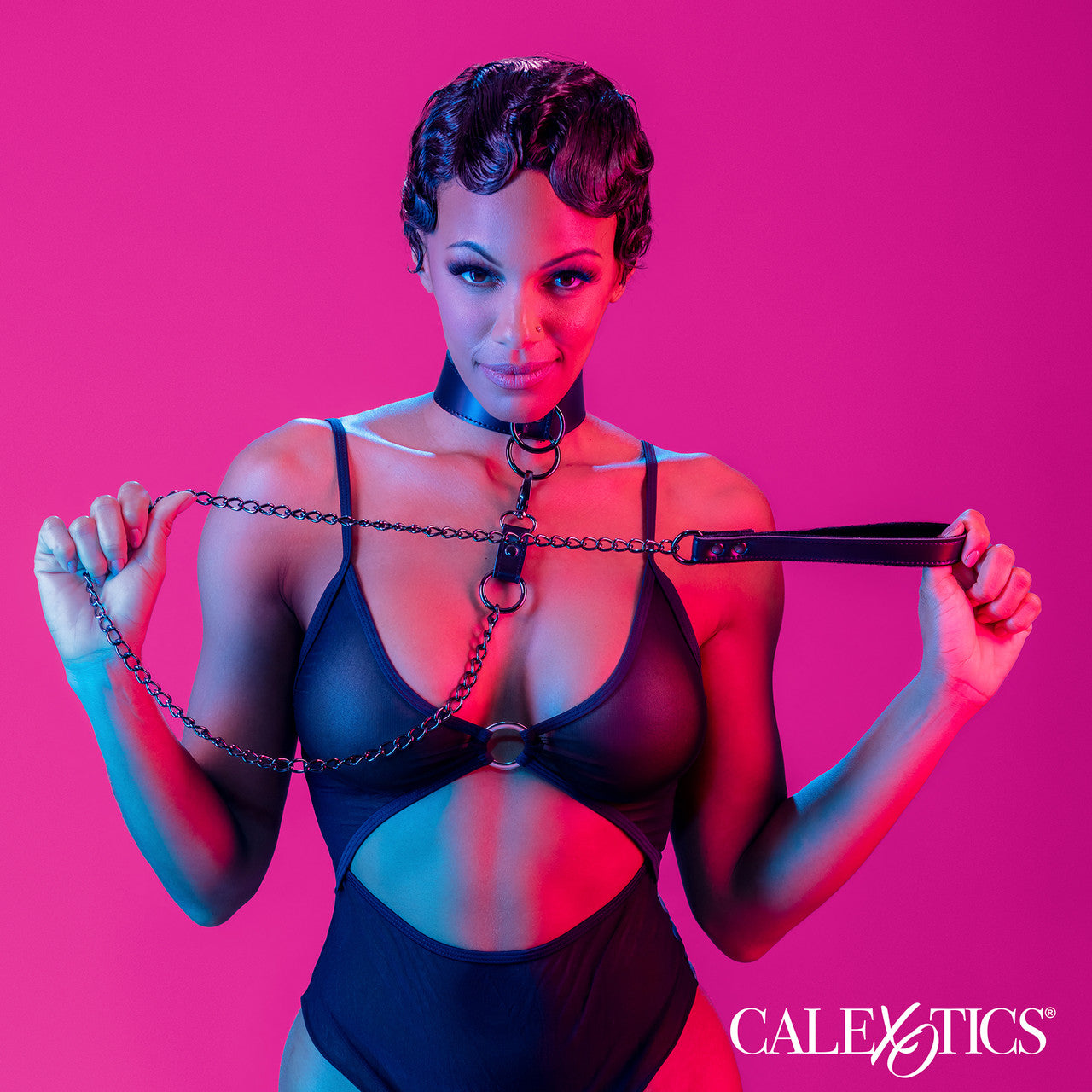 Euphoria Collection Collar With Chain Leash By CalExotics