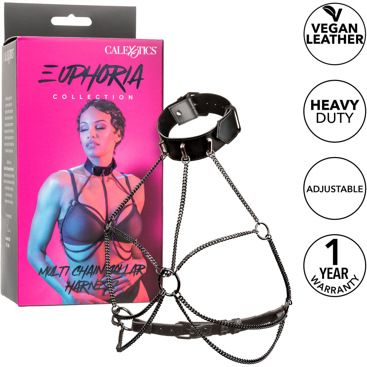 Euphoria Collection Multi Chain Collar Harness By CalExotics