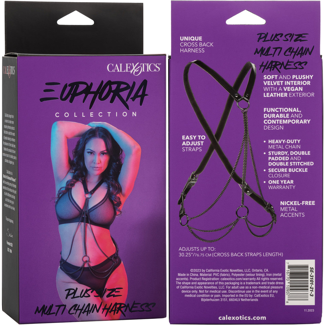 Euphoria Collection Plus Size Multi Chain Harness By CalExotics