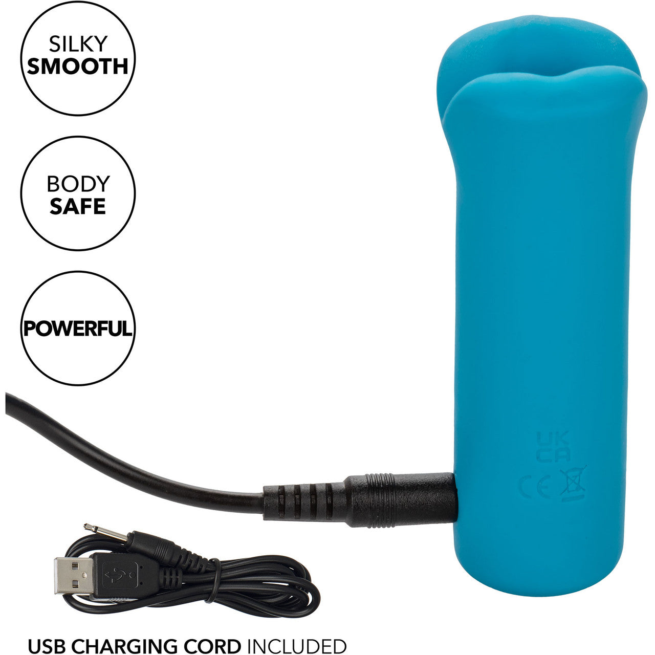 Kyst Lips Powerful Waterproof Rechargeable Bullet Vibrator By CalExotics - Blue