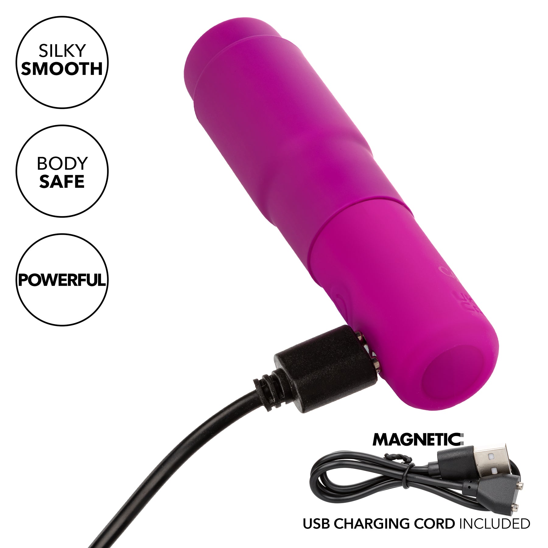 Kyst™ Mega-Mite™ Rechargeable Silicone Bullet With 4 Pleasure Tips - Pink