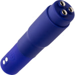 Kyst™ Mega-Mite™ Rechargeable Silicone Bullet With 4 Pleasure Tips - Blue