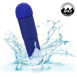 Kyst™ Mega-Mite™ Rechargeable Silicone Bullet With 4 Pleasure Tips - Blue