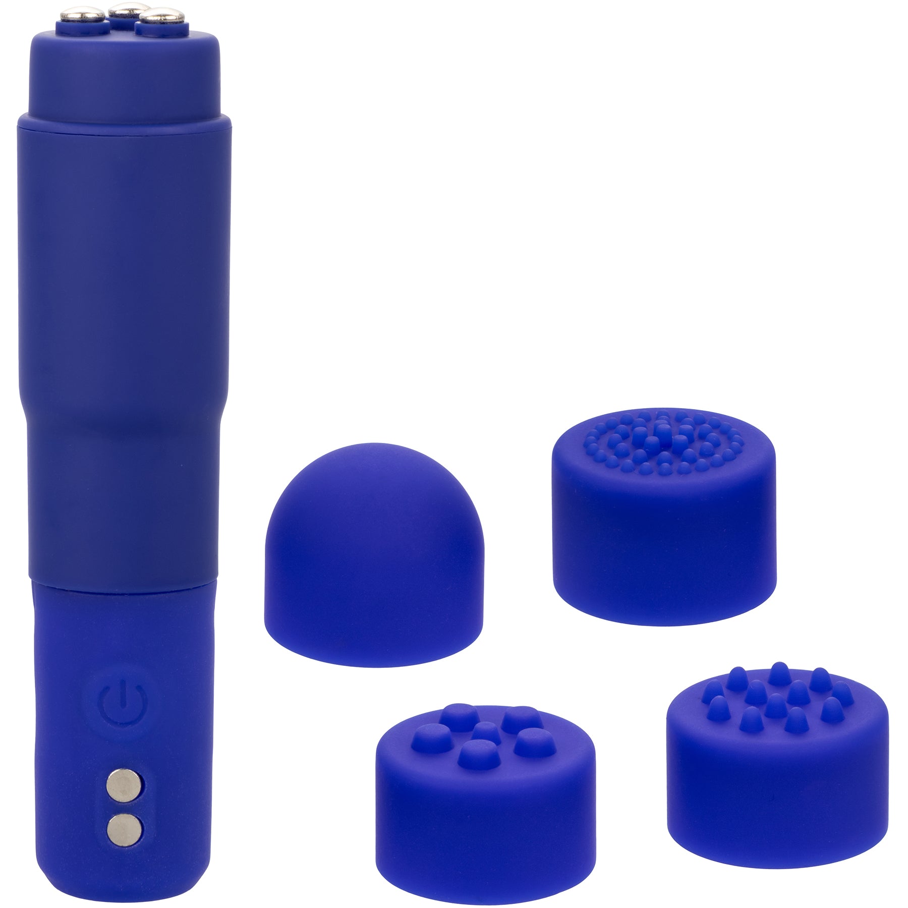 Kyst™ Mega-Mite™ Rechargeable Silicone Bullet With 4 Pleasure Tips - Blue