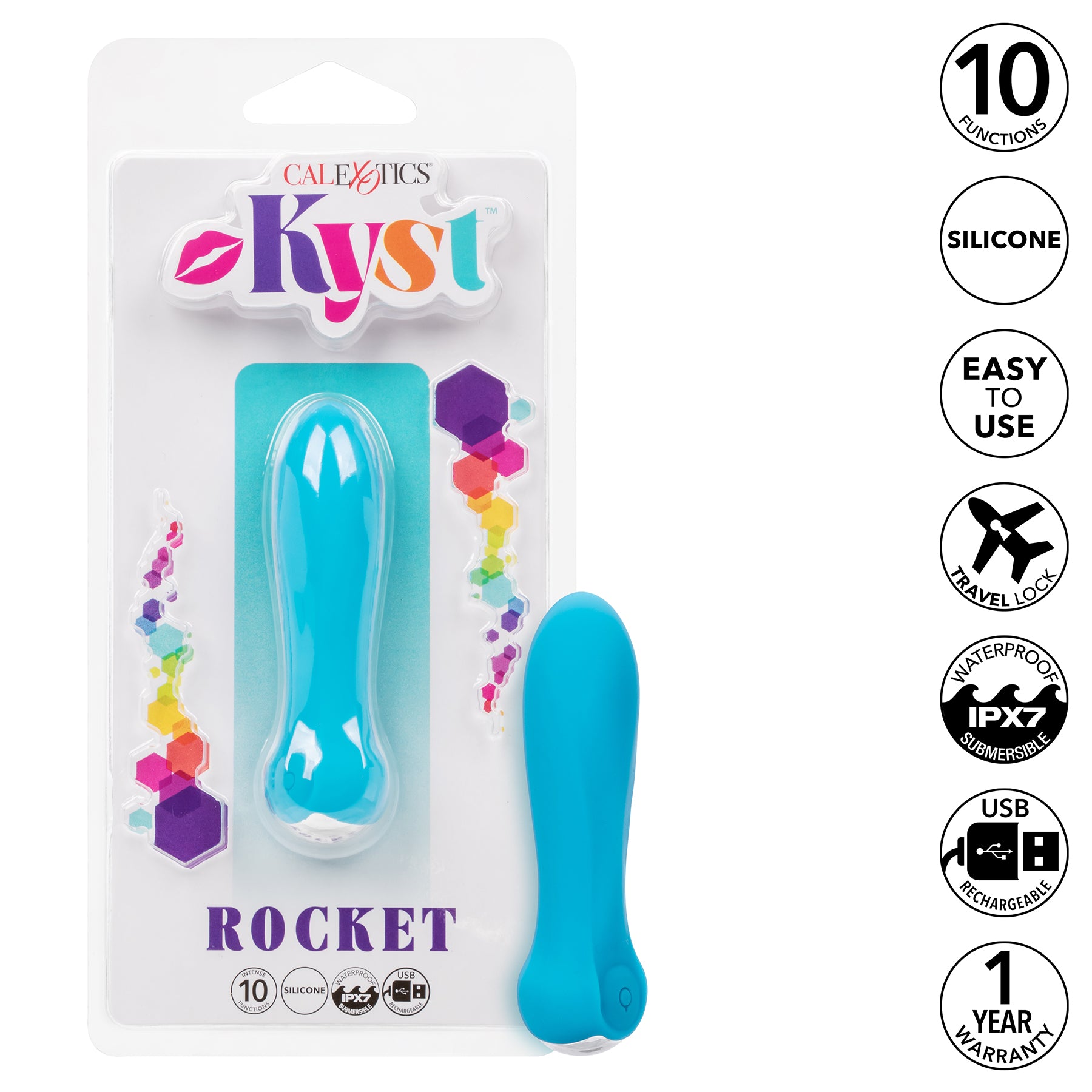 Kyst™ Rocket Rechargeable Silicone Waterproof Bullet Vibrator