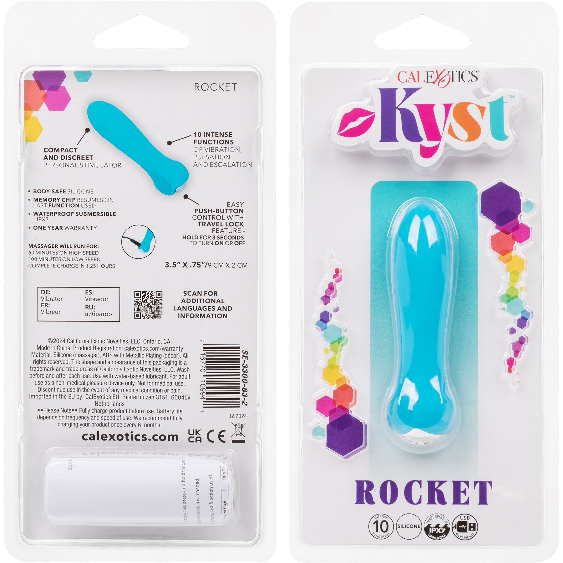 Kyst Rocket Rechargeable Silicone Waterproof Bullet Vibrator Kyst Rocket Rechargeable Silicone Waterproof Bullet Vibrator