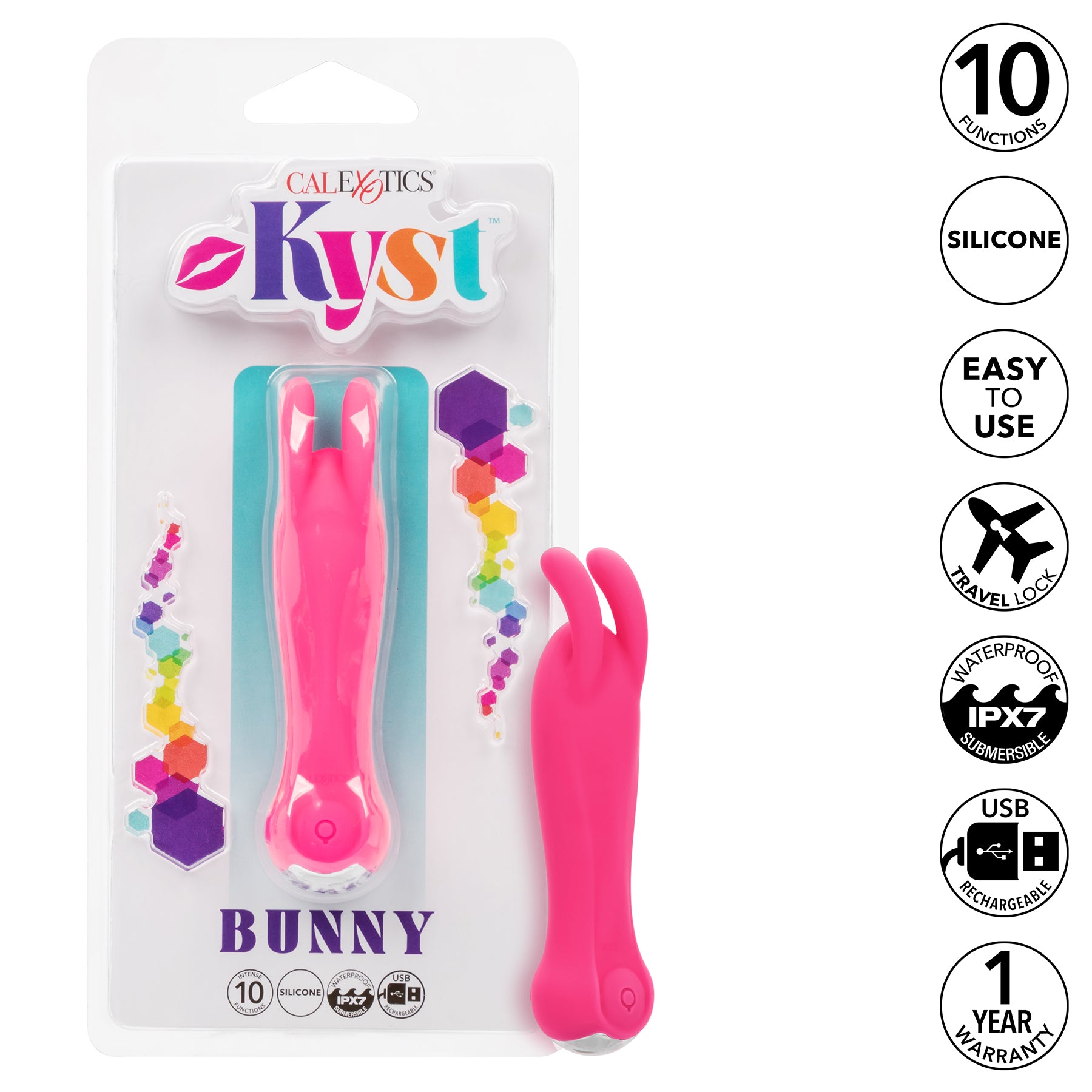 Kyst™ Bunny Rechargeable Silicone Waterproof Bullet Vibrator