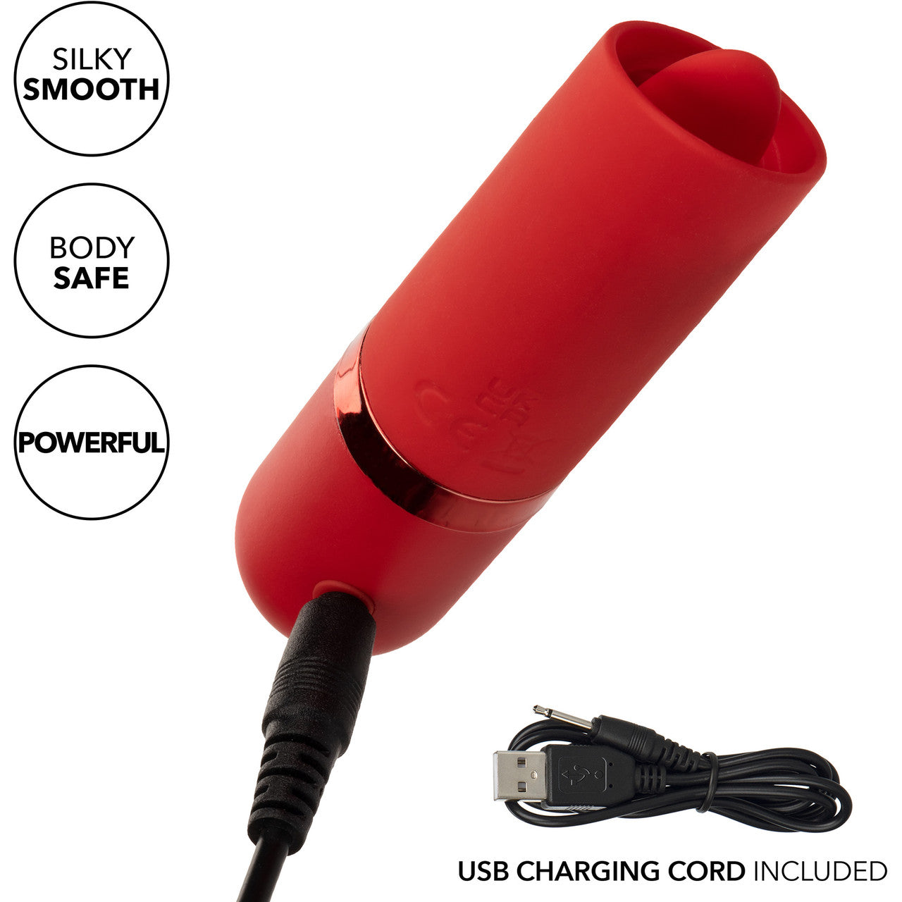 Kyst Flicker Tongue Powerful Waterproof Rechargeable Bullet Vibrator By CalExotics - Red