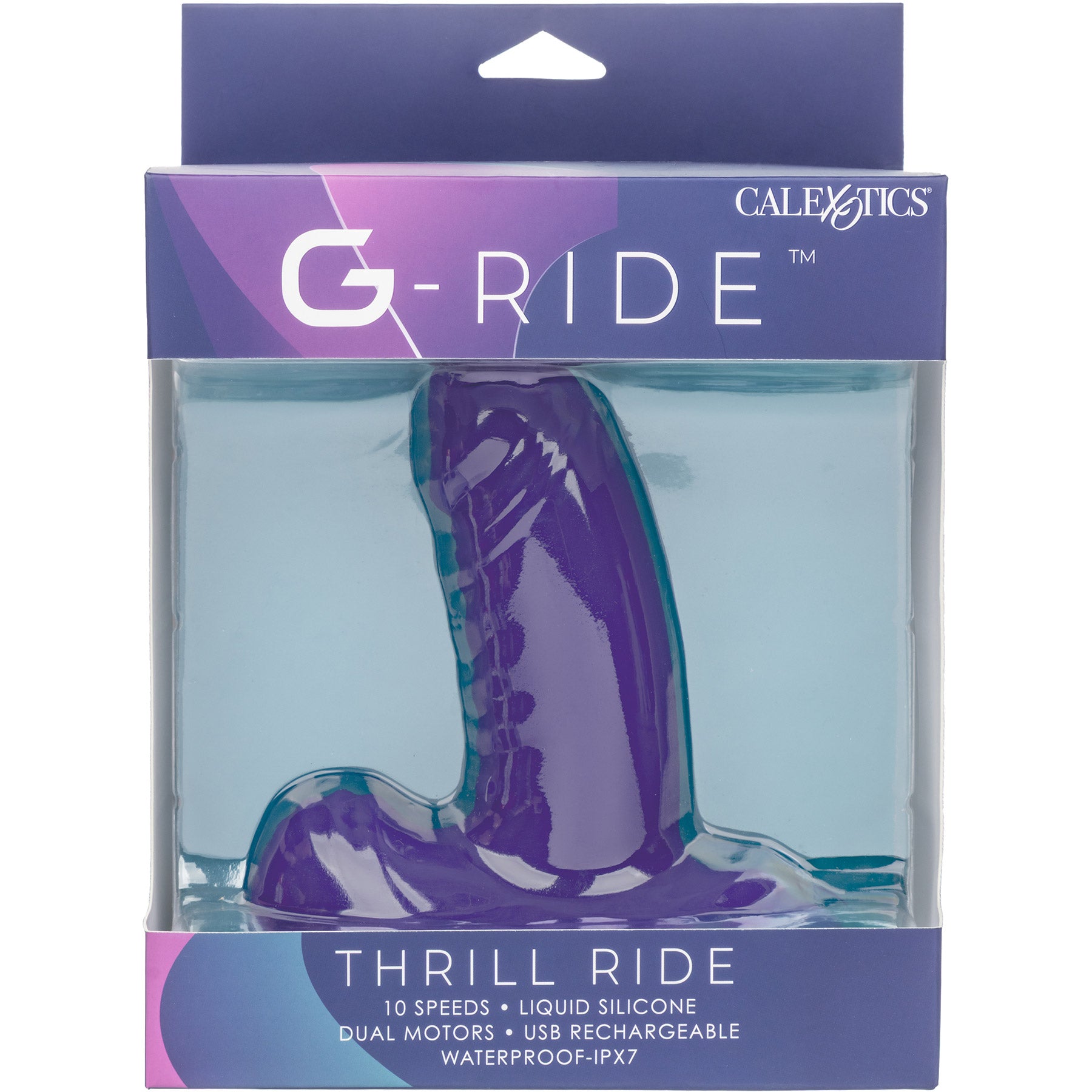 G-Ride™ Thrill Ride 4.75" Rechargeable Silicone Triple Stimulation Dildo
