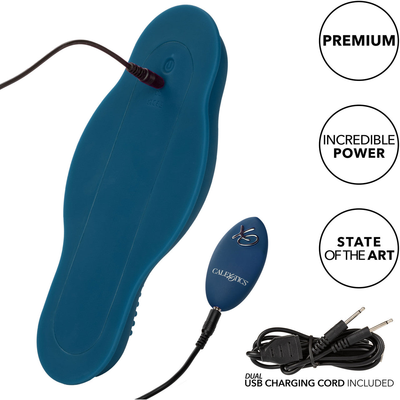 Dual Rider Bump & Grind Silicone Rechargeable Grinding Vibrator With Remote By CalExotics