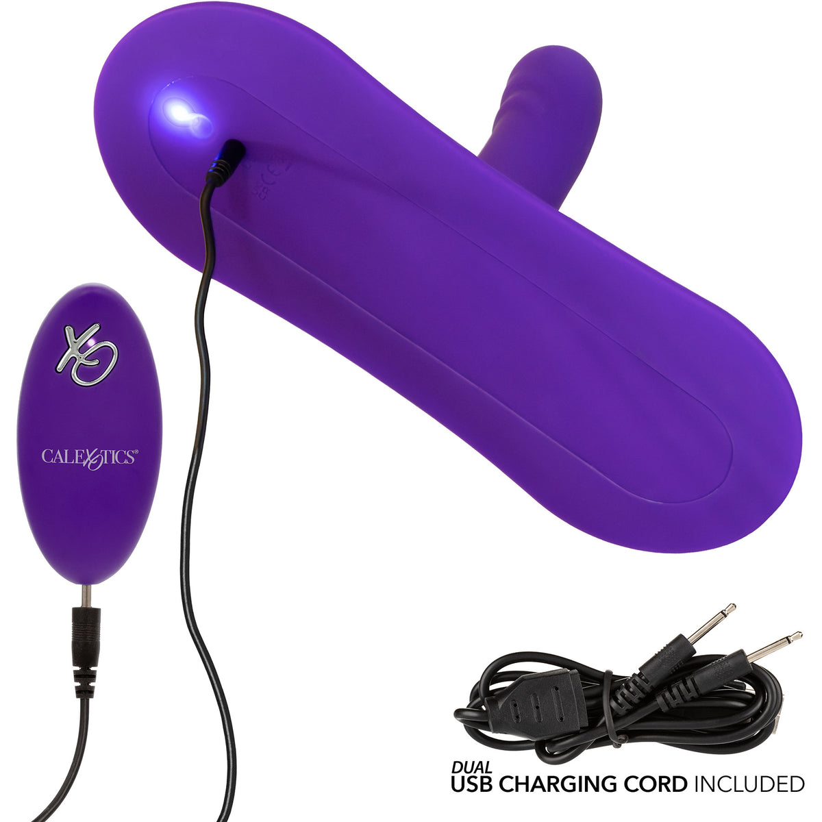 Triple Rider™ Remote Control Gyrating Rumbler Triple Stim Vibrating Grinder By CalExotics