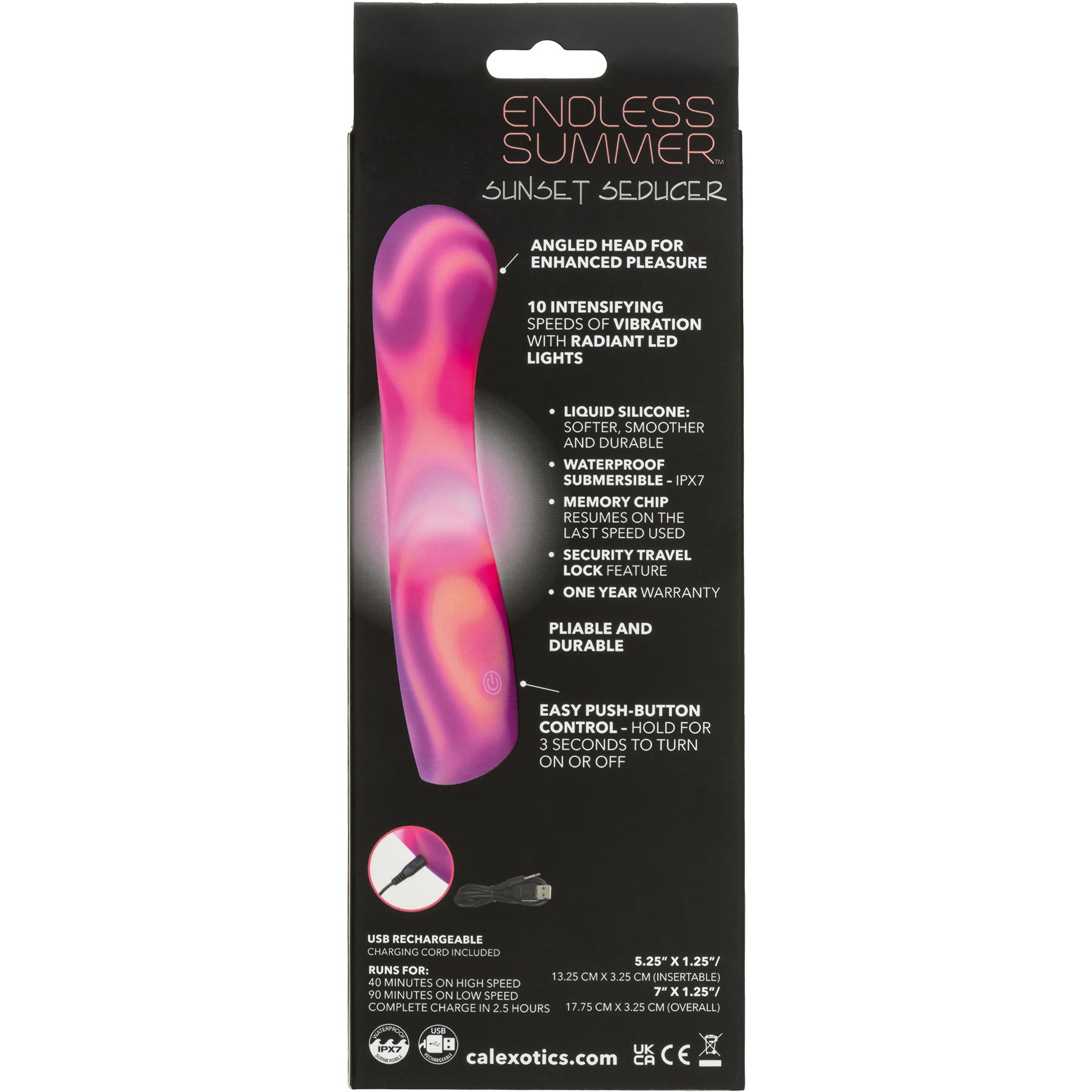 Endless Summer™ Sunset Seducer Illuminated Rechargeable Silicone Vibrator