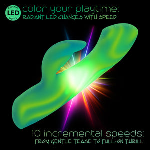 Endless Summer™ Twilight Tease Illuminated Silicone Rabbit Vibrator