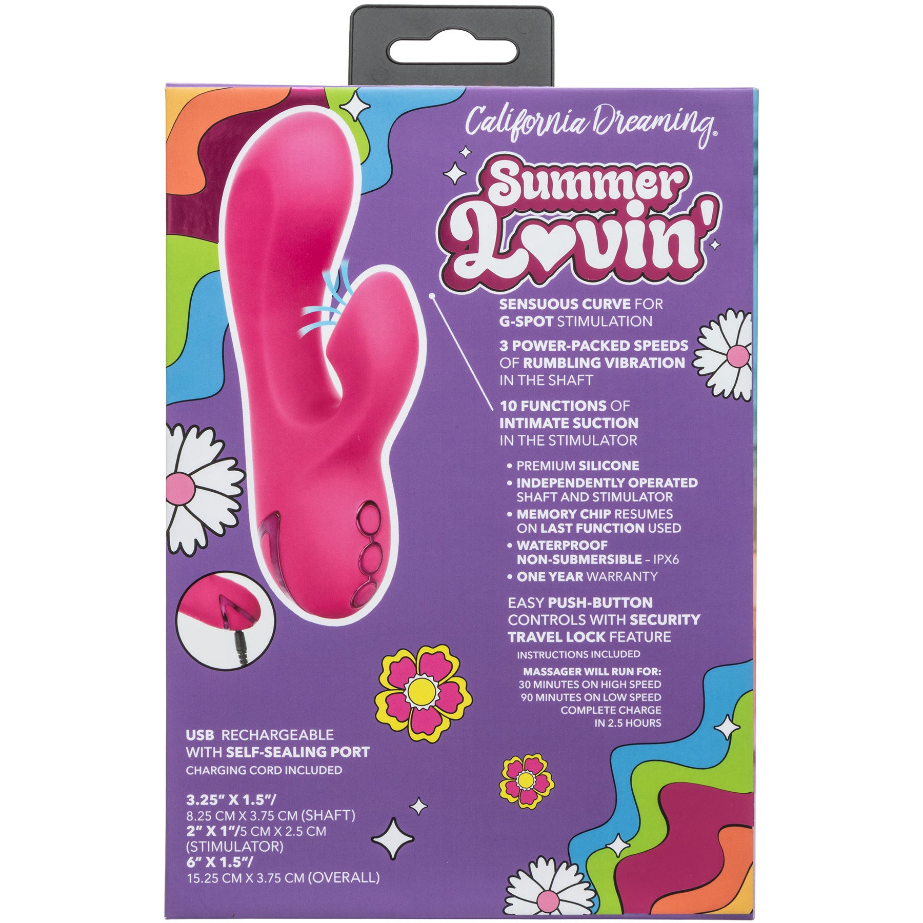 California Dreaming® Summer Lovin' Venice Beach Babe Rabbit Vibrator