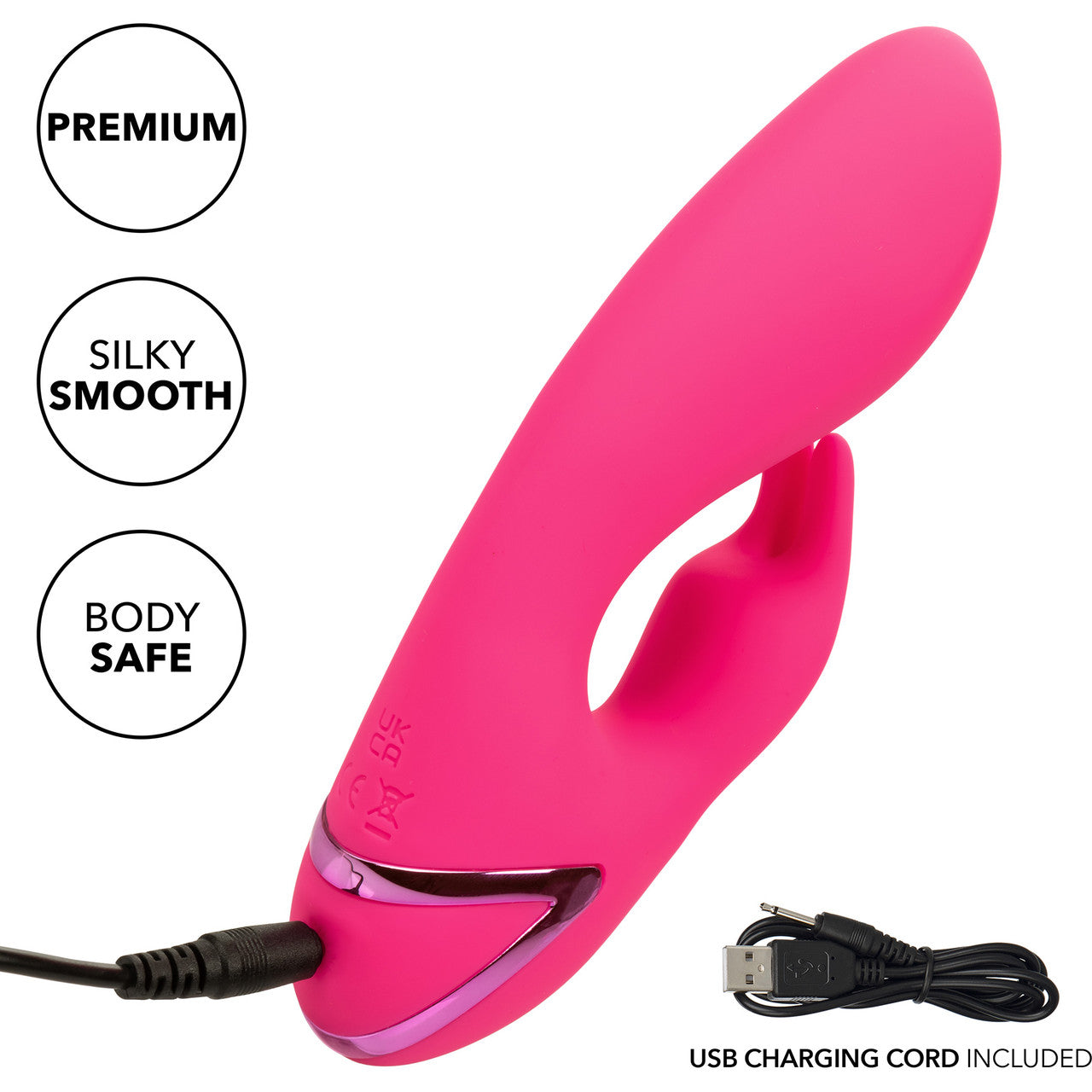 California Dreaming So. Cal Sunshine Rabbit Style Silicone Rechargeable Vibrator by CalExotics