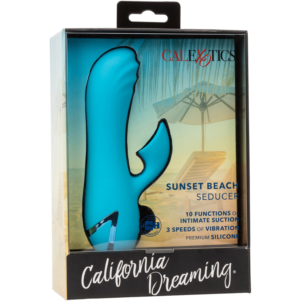 California Dreaming Sunset Beach Seducer Dual Stimulation Vibrator With Clitoral Suction By CalExotics