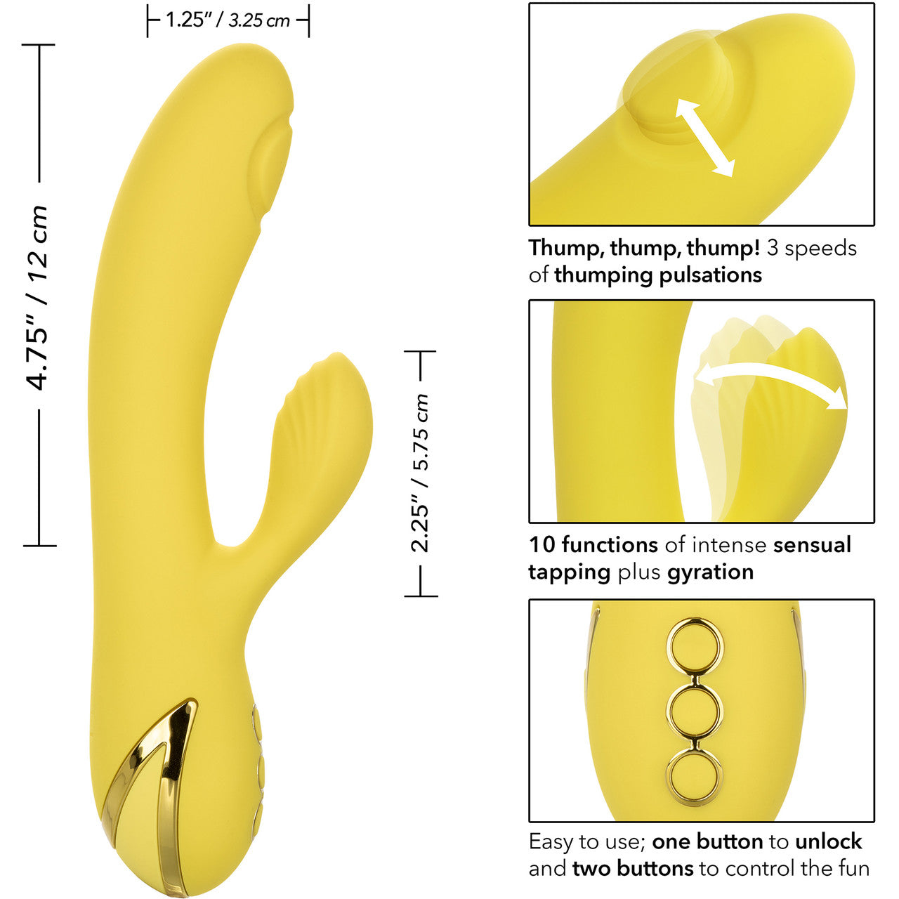 California Dreaming San Diego Seduction Rabbit Style Silicone Vibrator By CalExotics