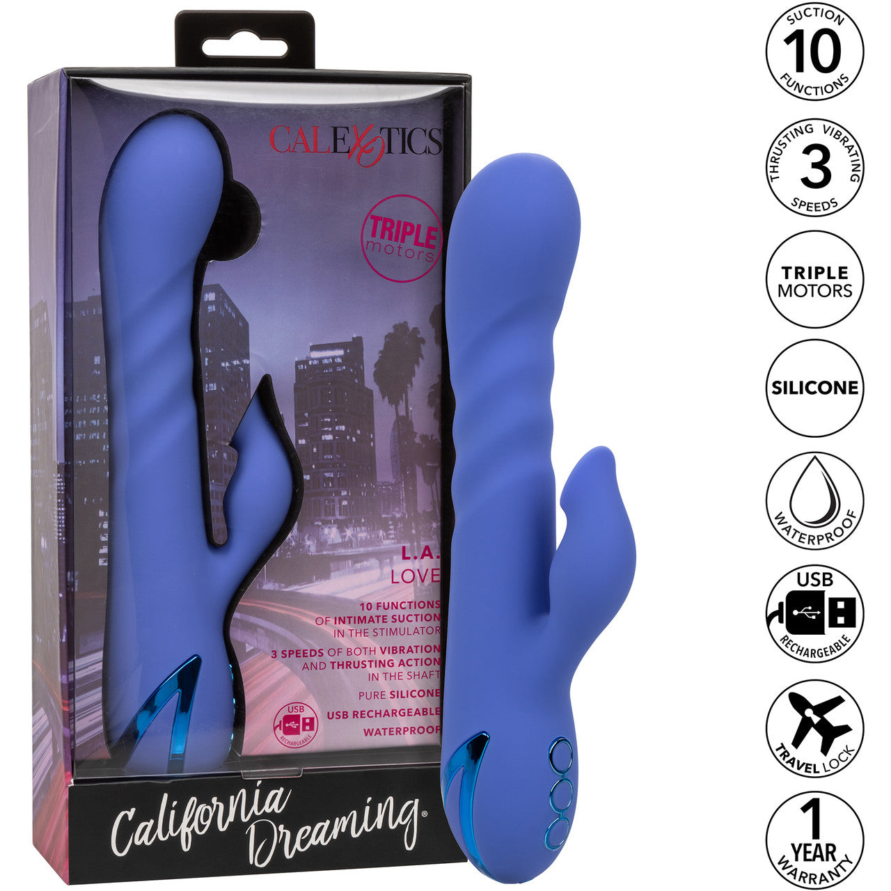 L.A. Love Thrusting Rabbit Vibrator L.A. Love Thrusting Rabbit Vibrator