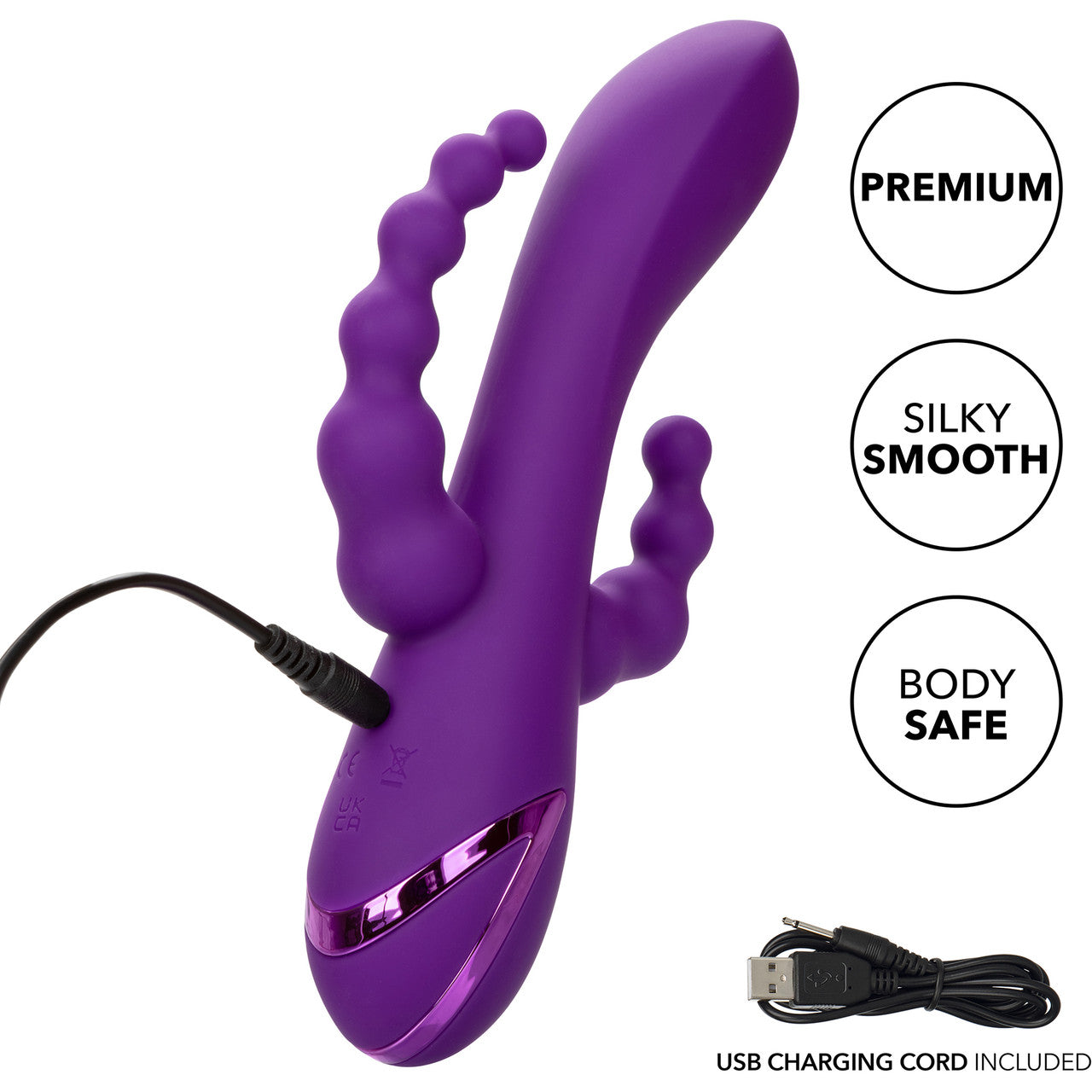 California Dreaming Long Beach Bootylicious Triple Stimulation Silicone Vibrator By CalExotics