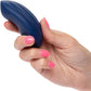 Cashmere Velvet Curve Rechargeable Waterproof Silicone Vibrator By CalExotics - Blue