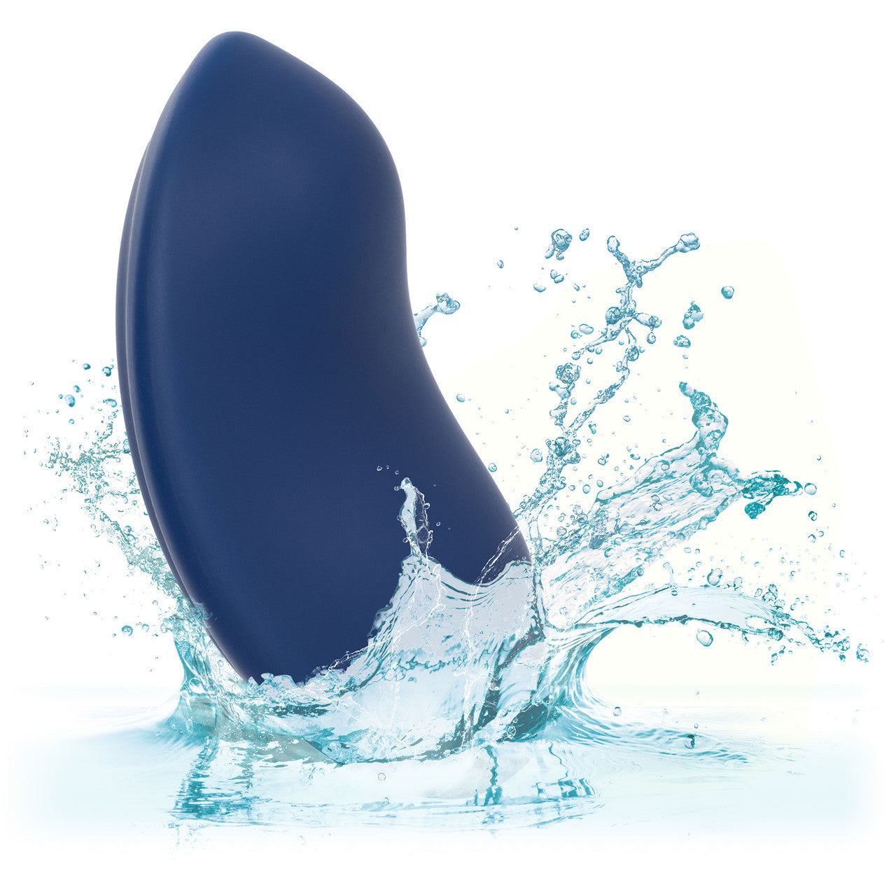 Cashmere Velvet Curve Rechargeable Waterproof Silicone Vibrator By CalExotics - Blue