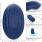 Cashmere Velvet Curve Rechargeable Waterproof Silicone Vibrator By CalExotics - Blue