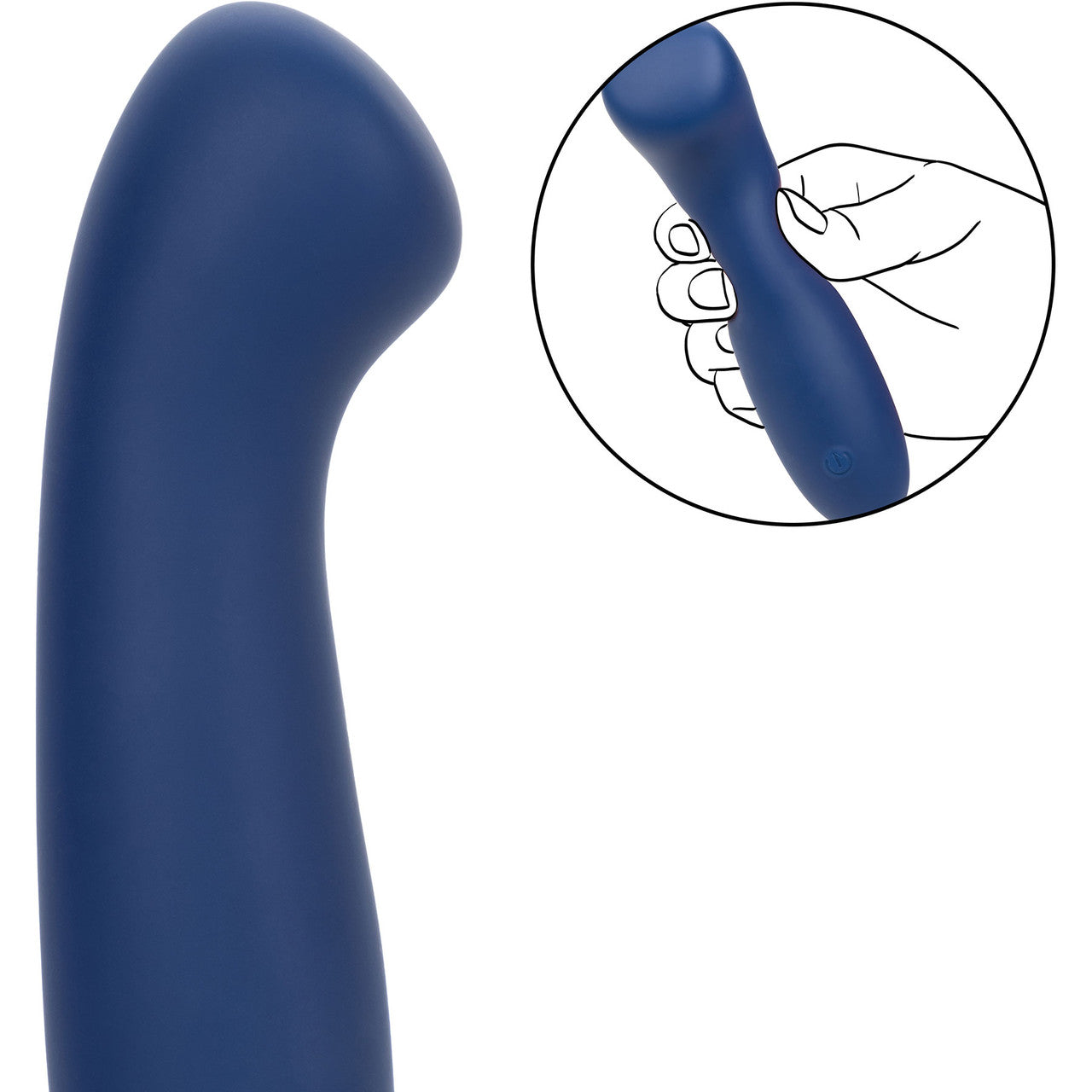 Cashmere Satin G Rechargeable Waterproof Silicone G-Spot Vibrator By CalExotics - Blue