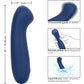 Cashmere Satin G Rechargeable Waterproof Silicone G-Spot Vibrator By CalExotics - Blue