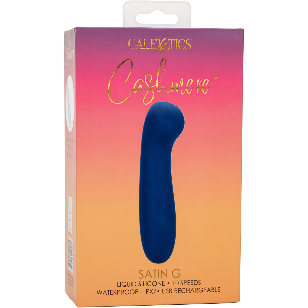 Cashmere Satin G Rechargeable Waterproof Silicone G-Spot Vibrator By CalExotics - Blue