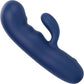 Cashmere Silk Duo Rechargeable Waterproof Silicone Rabbit Vibrator By CalExotics - Blue