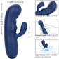 Cashmere Silk Duo Rechargeable Waterproof Silicone Rabbit Vibrator By CalExotics - Blue