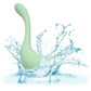 Elle Liquid Silicone Wand Rechargeable Waterproof Vibrator By CalExotics - Green