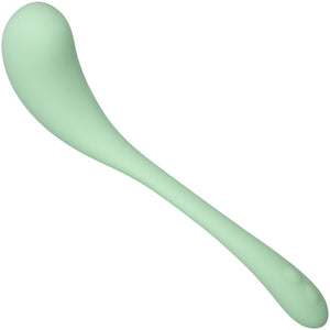 Elle Liquid Silicone Wand Rechargeable Waterproof Vibrator By CalExotics - Green