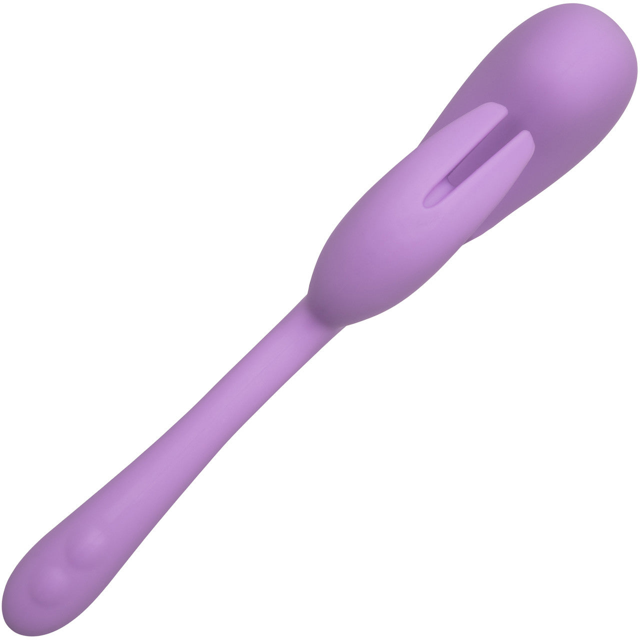 Elle Liquid Silicone Dual Flicker Rechargeable Waterproof Dual Stimulation Vibrator By CalExotics - Purple