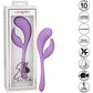 Elle Liquid Silicone Dual Flicker Rechargeable Waterproof Dual Stimulation Vibrator By CalExotics - Purple