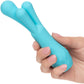 Gia Triple Teaser Rechargeable Waterproof Silicone Vibrator By CalExotics - Blue