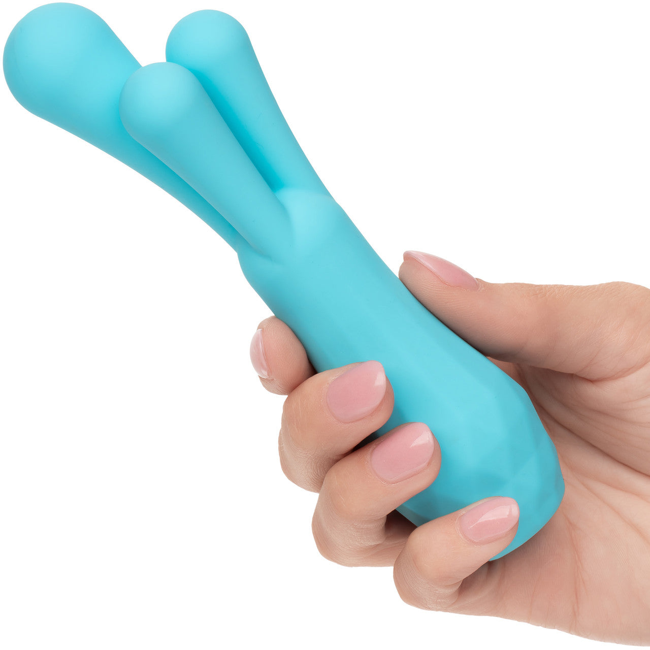 Gia Triple Teaser Rechargeable Waterproof Silicone Vibrator By CalExotics - Blue