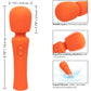 Stella Liquid Silicone Mini Massager Rechargeable Waterproof Wand Style Vibrator By CalExotics - Orange