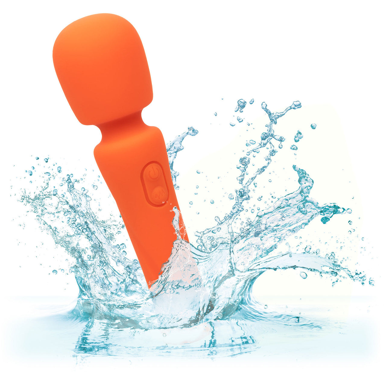 Stella Liquid Silicone Mini Massager Rechargeable Waterproof Wand Style Vibrator By CalExotics - Orange