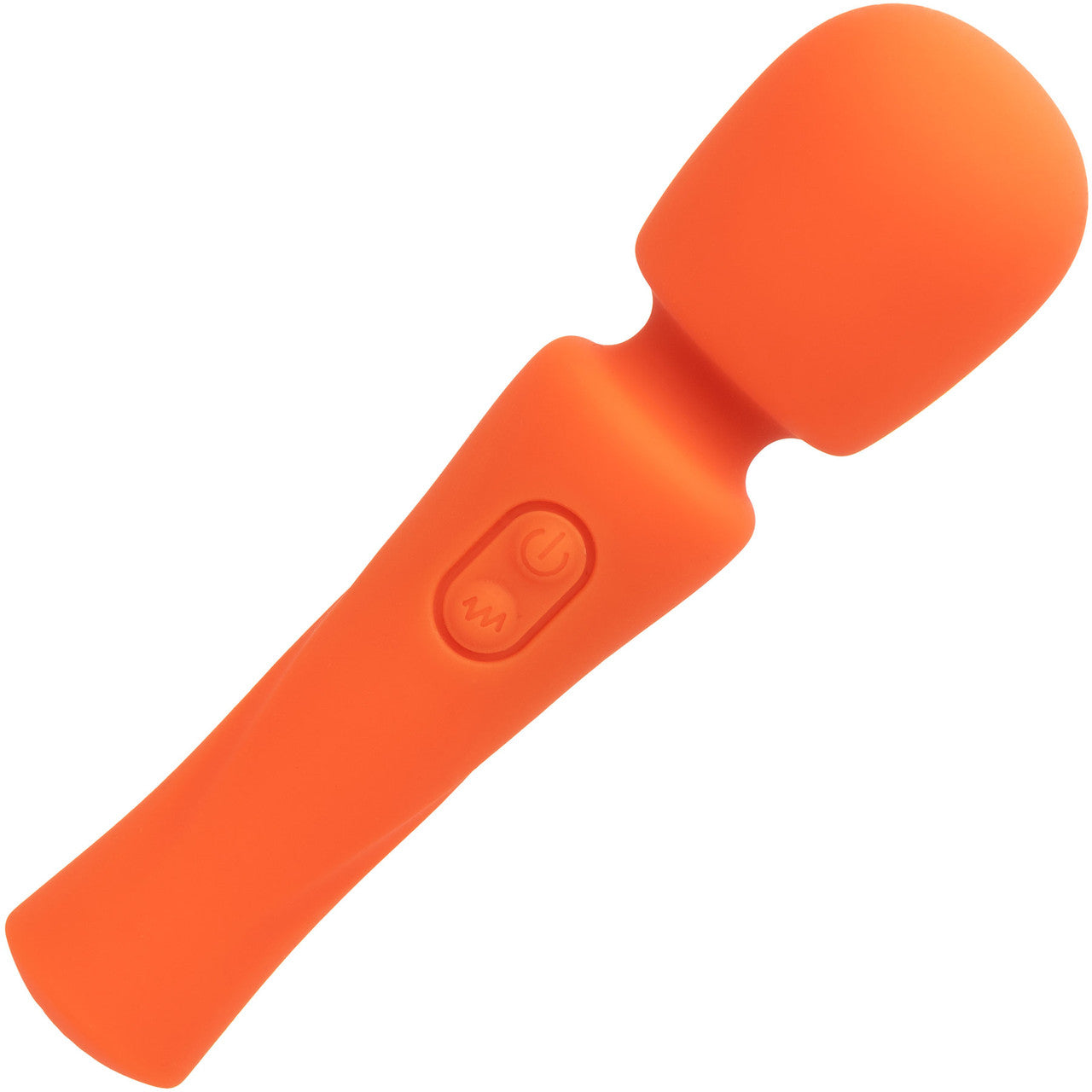 Stella Liquid Silicone Mini Massager Rechargeable Waterproof Wand Style Vibrator By CalExotics - Orange