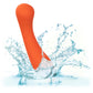 Stella Liquid Silicone G-Wand Waterproof Rechargeable G-Spot Vibrator By CalExotics - Orange