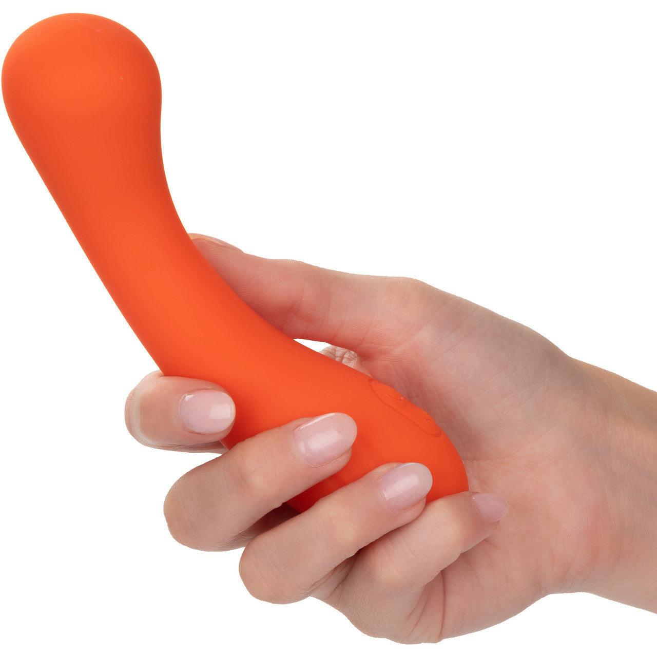 Stella Liquid Silicone G-Wand Waterproof Rechargeable G-Spot Vibrator By CalExotics - Orange