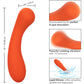 Stella Liquid Silicone G-Wand Waterproof Rechargeable G-Spot Vibrator By CalExotics - Orange