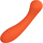 Stella Liquid Silicone G-Wand Waterproof Rechargeable G-Spot Vibrator By CalExotics - Orange