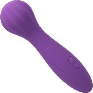 Stella Liquid Silicone "O" Wand Rechargeable Waterproof Wand Style Vibrator By CalExotics - Purple