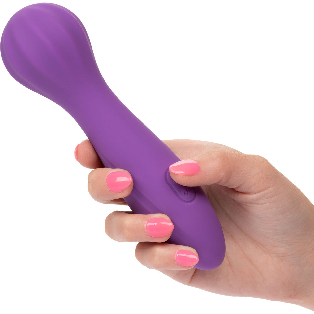 Stella Liquid Silicone "O" Wand Rechargeable Waterproof Wand Style Vibrator By CalExotics - Purple