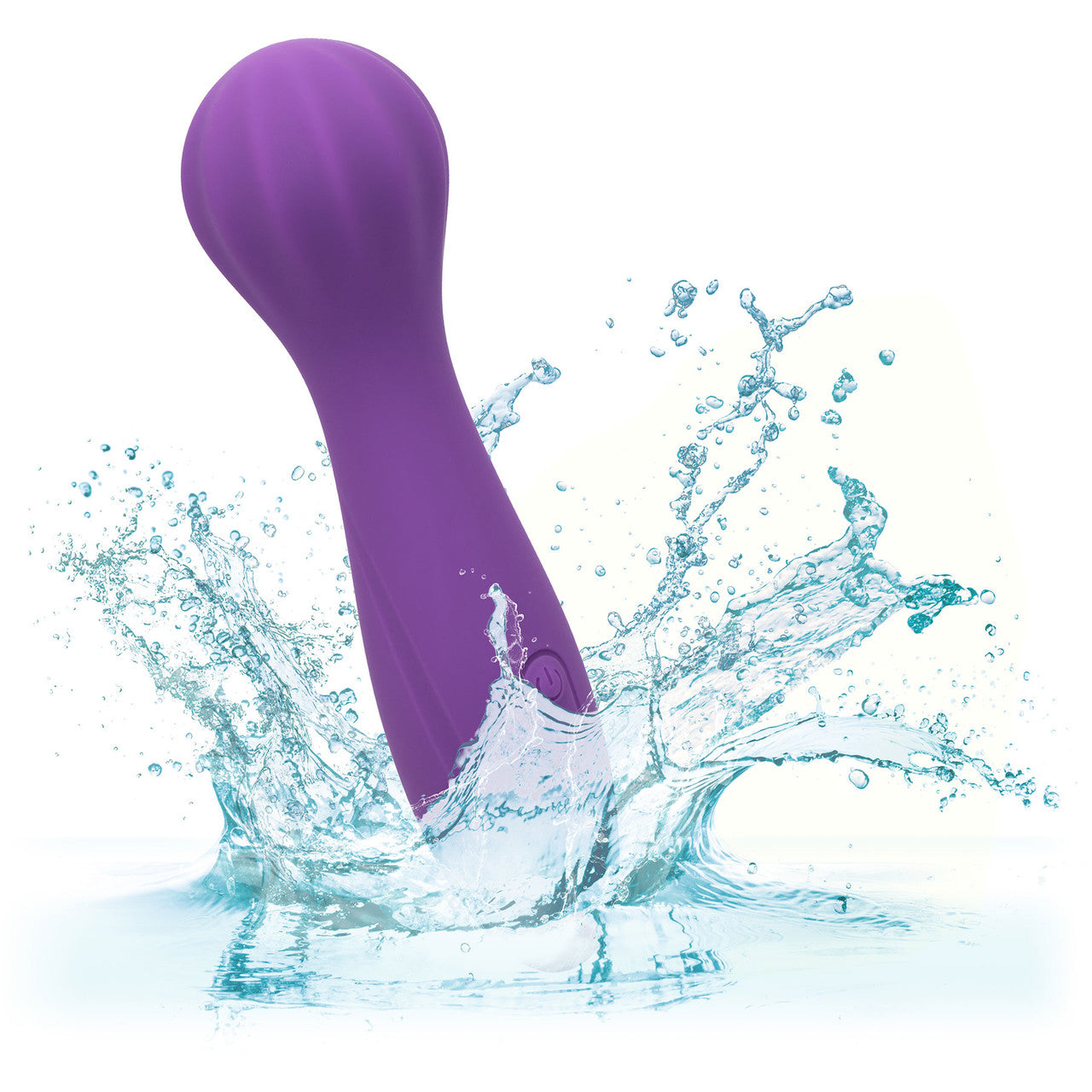 Stella Liquid Silicone "O" Wand Rechargeable Waterproof Wand Style Vibrator By CalExotics - Purple