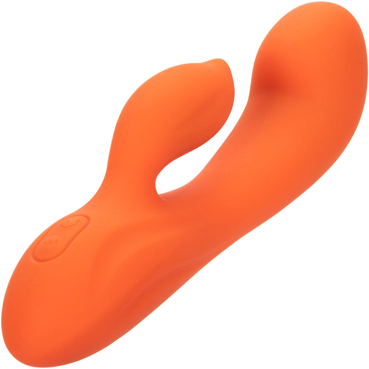 Stella Liquid Silicone Dual "G" Rechargeable Dual Stimulation Vibrator By CalExotics - Orange